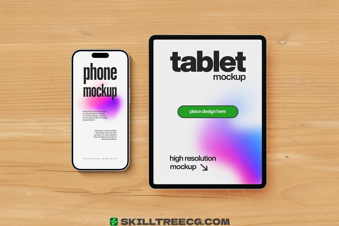 Smartphone & Tablet Mockup（596442）-技能树